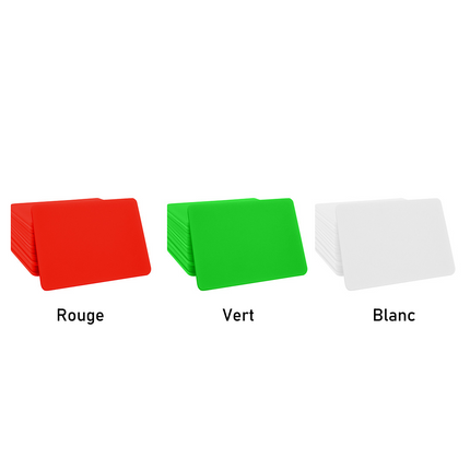 Jetons personnalisés rectangle - 85 x 55 mm - 100 pièces