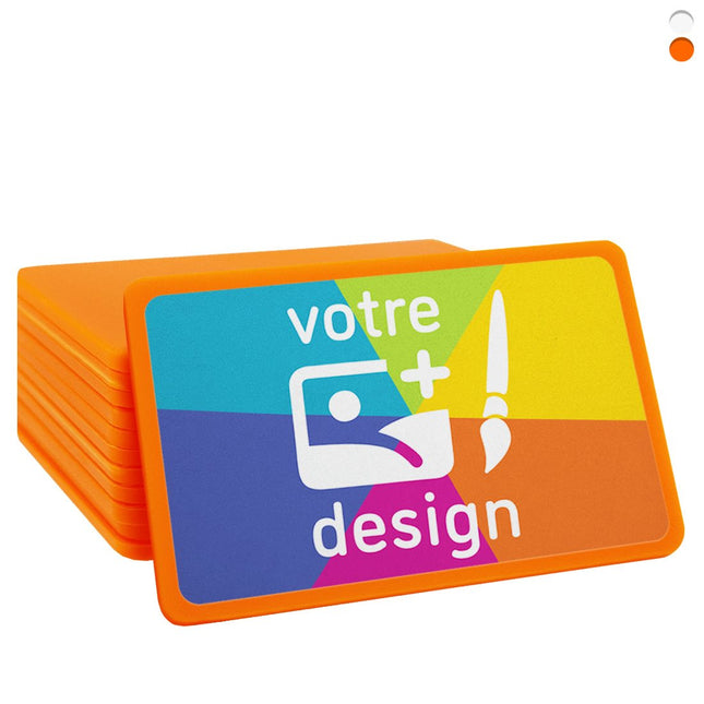 Jetons personnalisés rectangle - 64  x 42 mm - 100 pièces