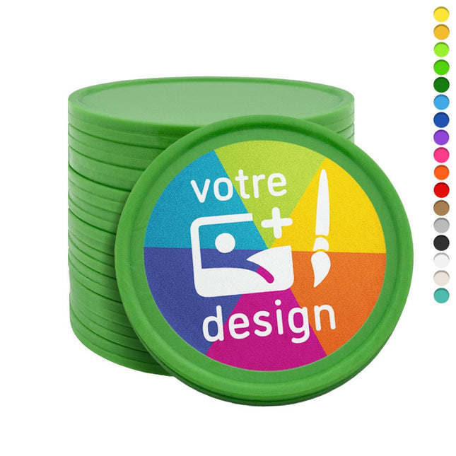 Jetons personnalisés -  Ø35 mm - 100 pièces