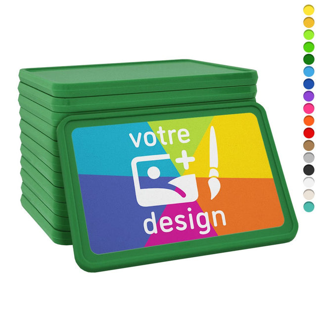 Jetons personnalisés rectangle - 50 x 35 mm - 100 pièces