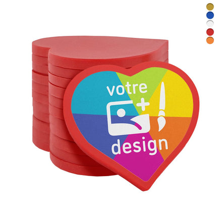 Jetons personnalisés cœur - 40 x 40 mm - 100 pièces