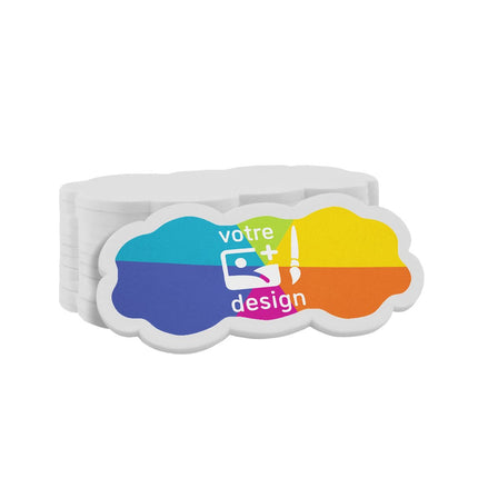 Jetons personnalisés blancs nuage - 62 x 32 mm - 100 pièces