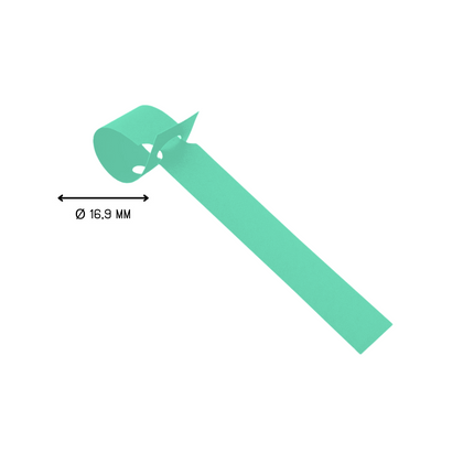 Étiquettes à boucle vertes - 120 x 13 mm - 1000 étiquettes sur rouleau PVC