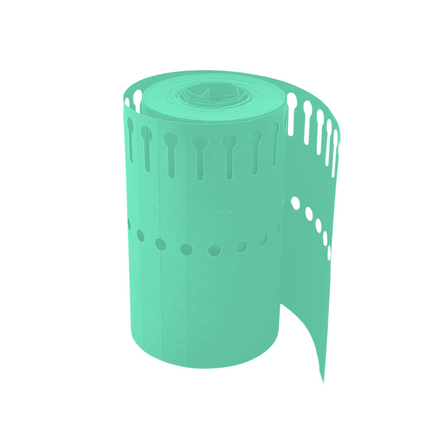 Étiquettes à boucle vertes - 120 x 13 mm - 1000 étiquettes sur rouleau PVC