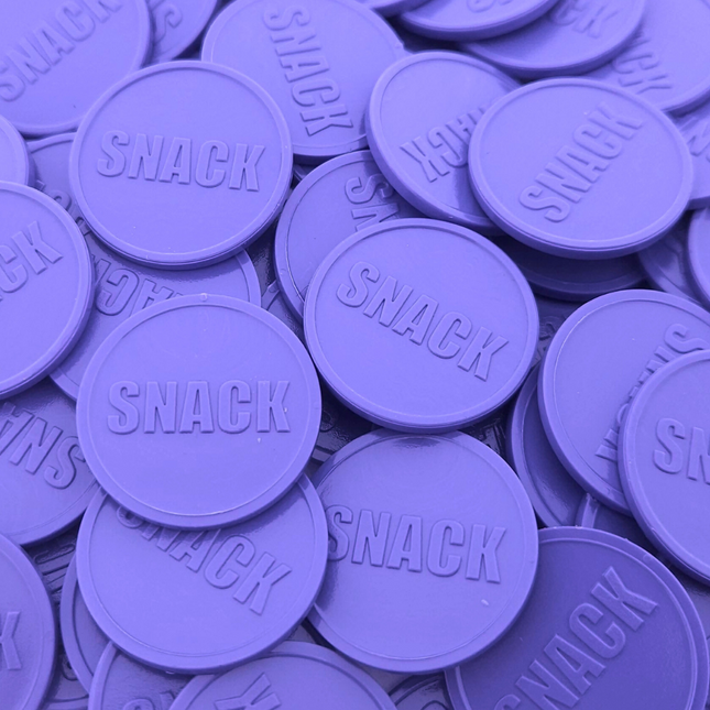 Jetons pour buvette snack en relief - Ø29 mm - 250 pièces