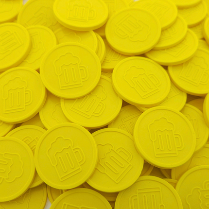Jetons pour buvette chope de bière en relief - Ø29 mm - 250 pièces