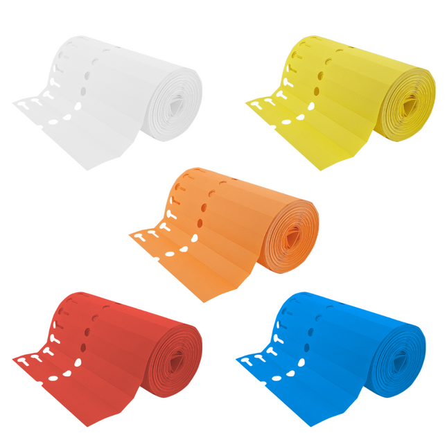 Étiquettes à boucle PVC sur rouleau - 200 x 20 mm - 1000 étiquettes