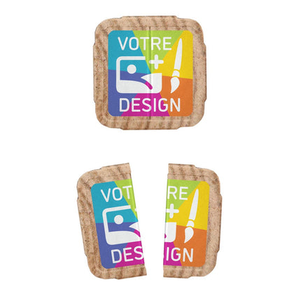 Jetons événementiels séparables personnalisés en fibre de bois - par 1000 pièces