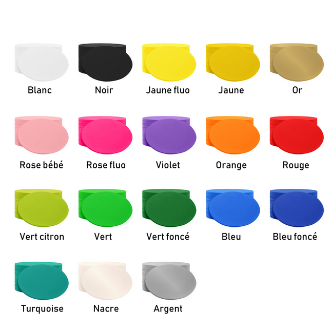 Jetons personnalisés ovale- 55 x 35 mm - par 1000 pièces