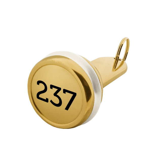 Porte-clés hôtel Capital gravé en laiton - 90 x 40 mm - par pièce