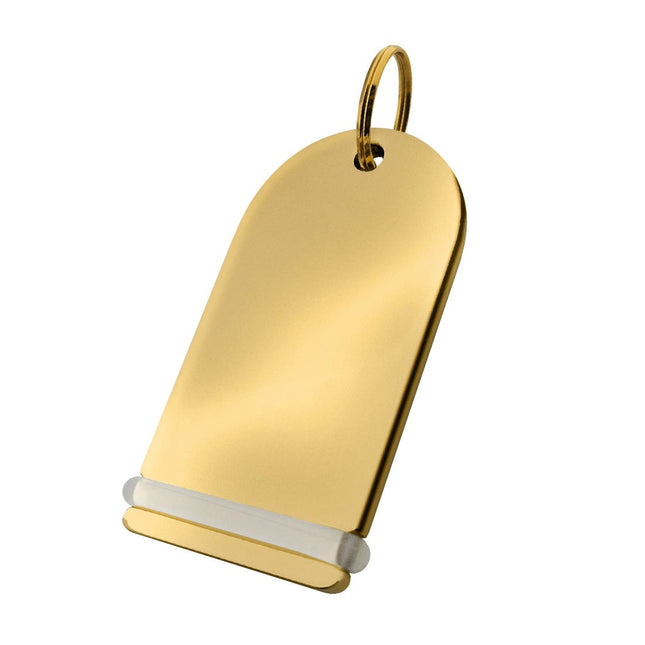 Porte-clés hôtel Pigalle en laiton - 85 x 45 mm - par pièce