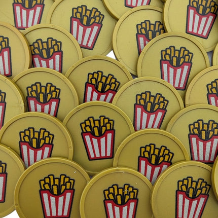 Jetons pour buvette barquette à frites Ø29 mm - 100 pièces