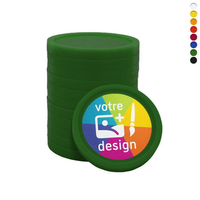 Jetons personnalisés en fécule de pomme de terre -  Ø23 mm -par 1000 pièces