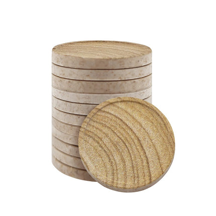 Jetons personnalisés avec motif en bois -  Ø23 mm - 100 pièces