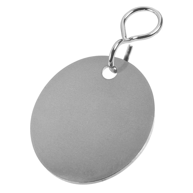 Porte-clés rond vierge en acier inoxydable - par pièce