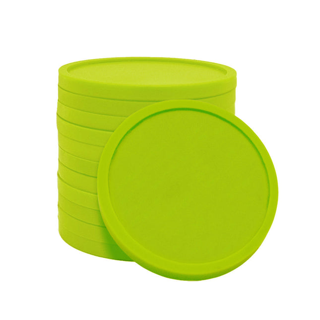 Jeton Vert citron Ø29 mm - 100 pièces