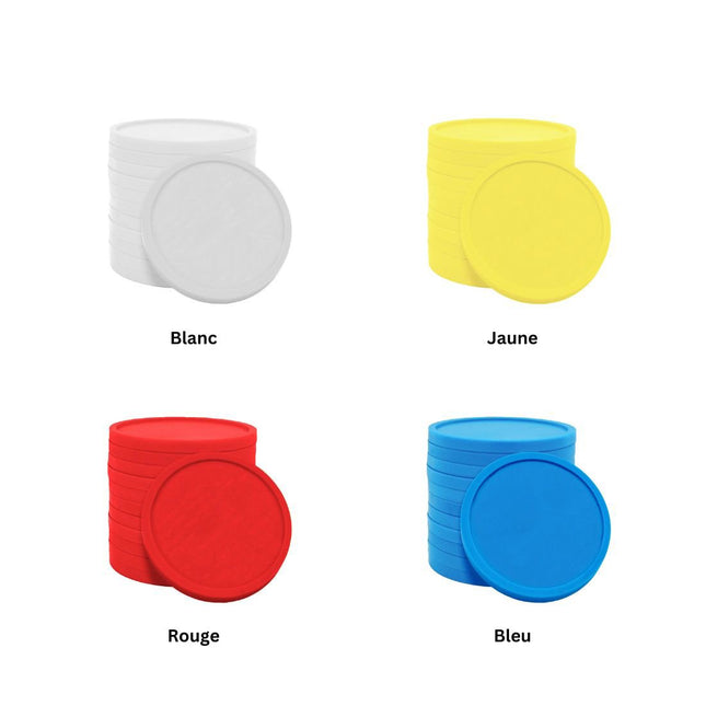 Jetons vierges Ø26 mm - 100 pièces