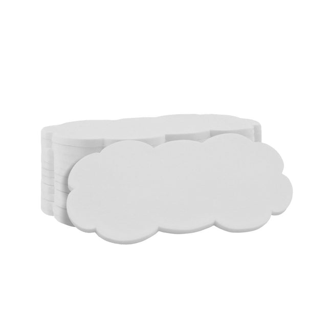 Jetons vierges blancs nuage - 62 x 32 mm - 100 pièces