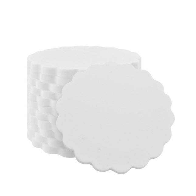 Jetons vierges blancs vague - Ø38 mm - 100 pièces
