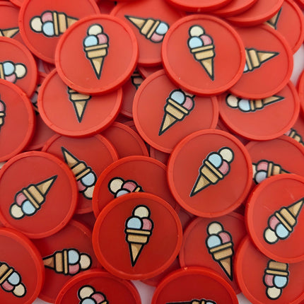 Jetons pour buvette glace Ø29 mm - 100 pièces