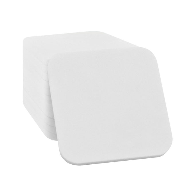 Jetons blancs vierges carré  - 38 x 38 mm - 100 pièces