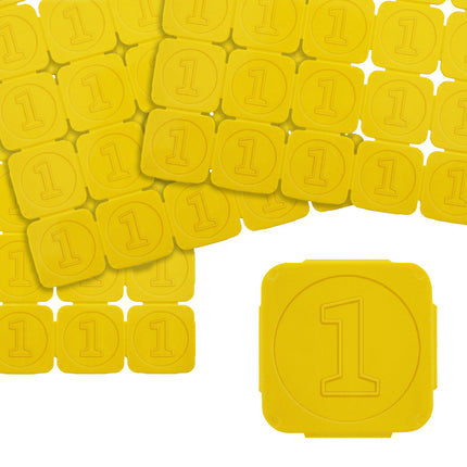 Jetons événementiels séparables avec chiffre 1 en relief - 1000 pièces