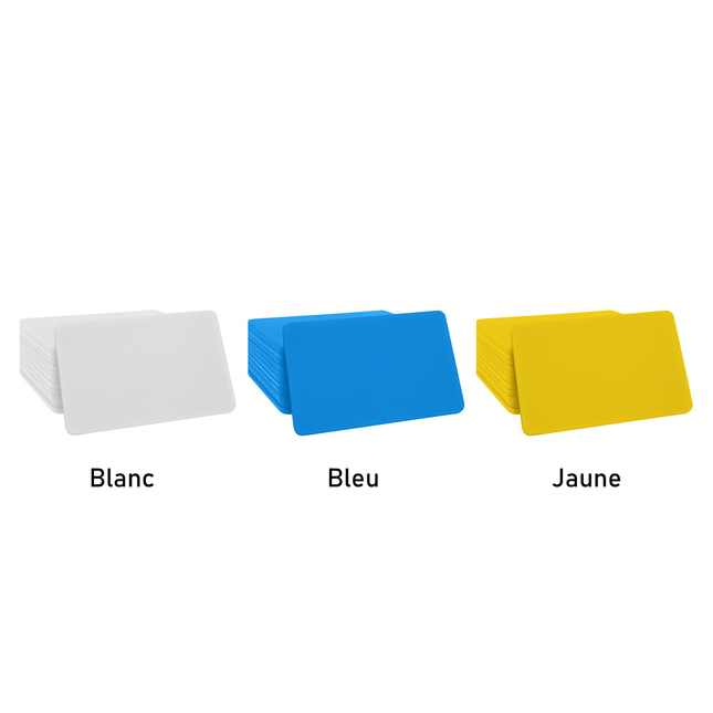 Jetons vierges rectangle - 65 x 43 mm - 100 pièces