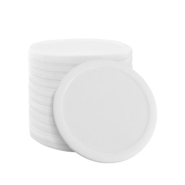 Jeton blanc Ø28 mm - 100 pièces