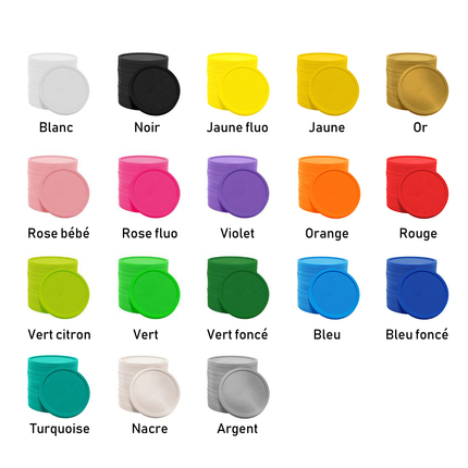 Jetons personnalisés gravés en relief - Ø38 mm - 1000 pièces