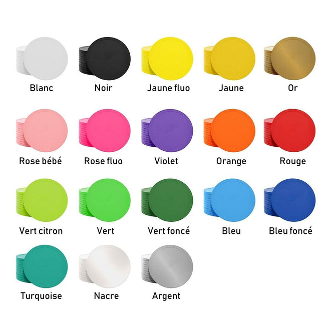 Jetons personnalisés gravés en relief - Ø70 mm - 1000 pièces