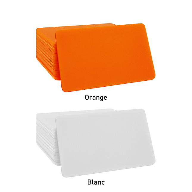 Jetons vierges rectangle - 64 x 42 mm - 100 pièces