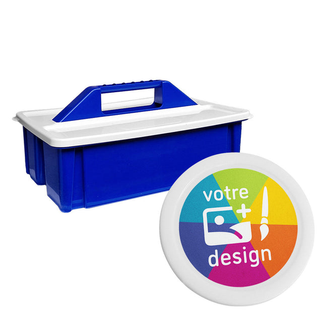 Jetons personnalisés blancs Ø28 mm avec boîte de rangement - 2000 pièces