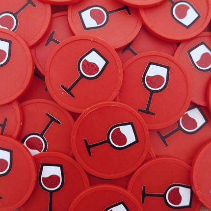 Jetons pour buvette verre de vin Ø29 mm - 100 pièces