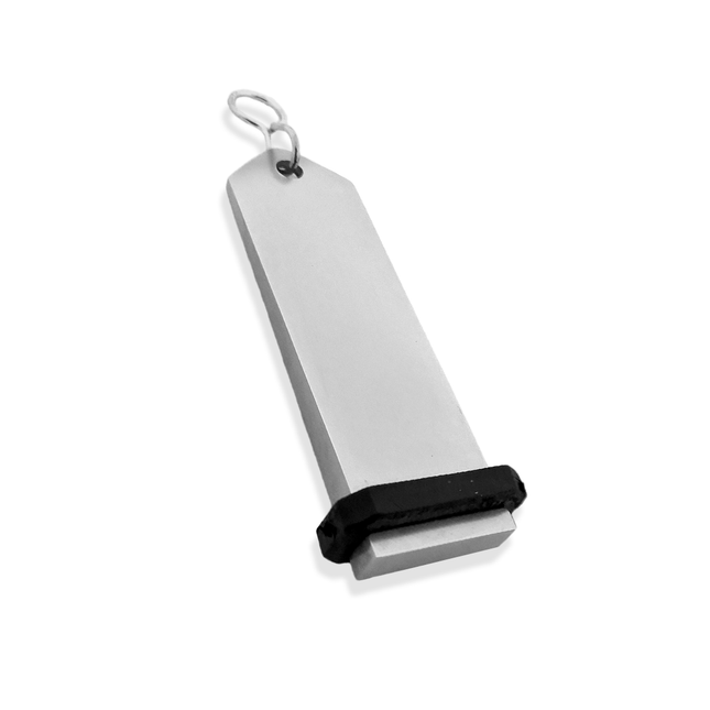 Porte-clés hôtel Boomerang argent personnalisé - aluminium -  30 x 100 mm - par pièce