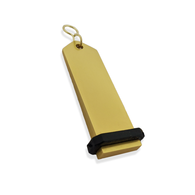 Porte-clés hôtel Boomerang or personnalisé - aluminium -  30 x 100 mm - par pièce