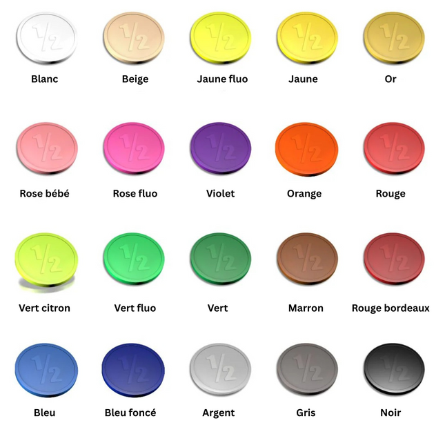 Jetons pour buvette 1/2 - Ø29 mm - 250 pièces