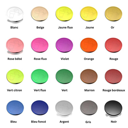 Jetons pour buvette bière et vin en relief - Ø29 mm - 250 pièces