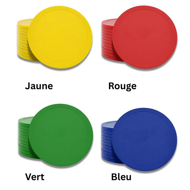 Jetons vierges Ø70 mm - 100 pièces