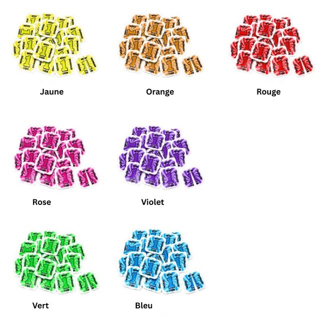 Jetons événementiels séparables en plastique - 1000 pièces