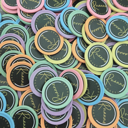 Jetons personnalisés recyclés ensemble de couleurs - Ø29 mm - 108 pièces