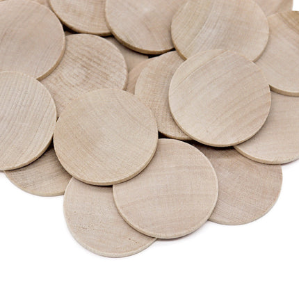 Jetons pour buvette en bois Ø37 mm - 100 pièces