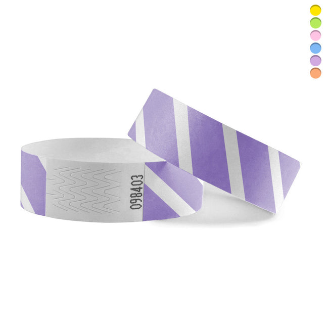 Bracelets Tyvek© rayés - 100 bracelets