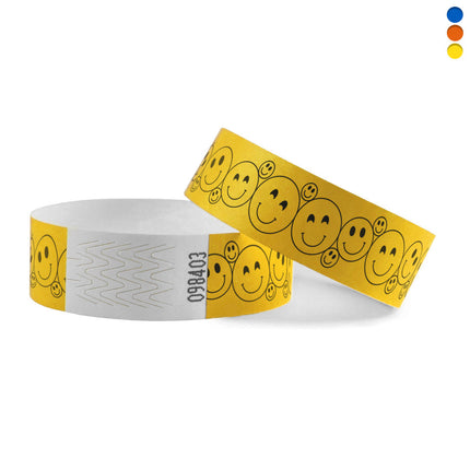 Bracelets Tyvek© Smiley - 100 bracelets