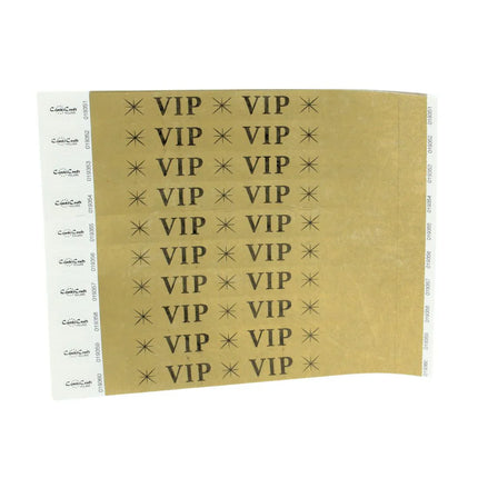 Bracelets dorés VIP Tyvek© - 100 bracelets