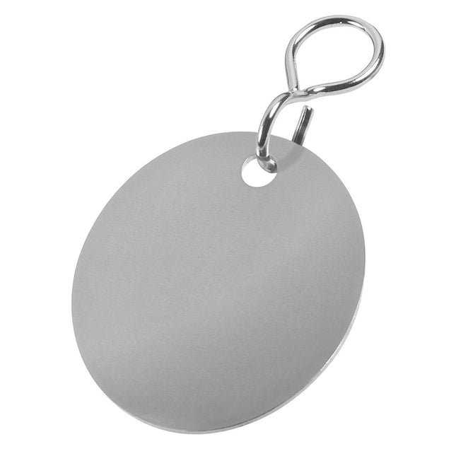Porte-clés en acier inoxydable - 30 mm rond - par pièce
