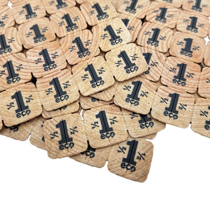 Jetons événementiels séparables en fibre de bois - 1000 pièces