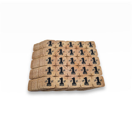 Jetons événementiels séparables en fibre de bois - 1000 pièces