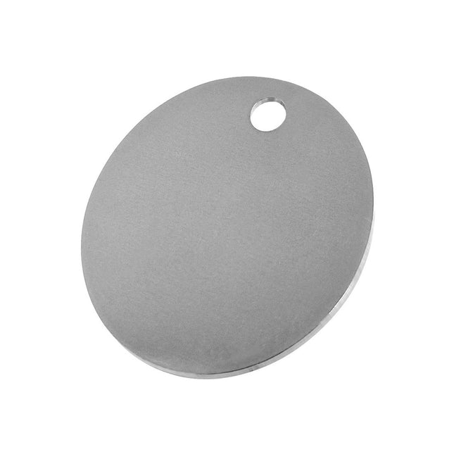 Plaquette inox avec trou - par pièce