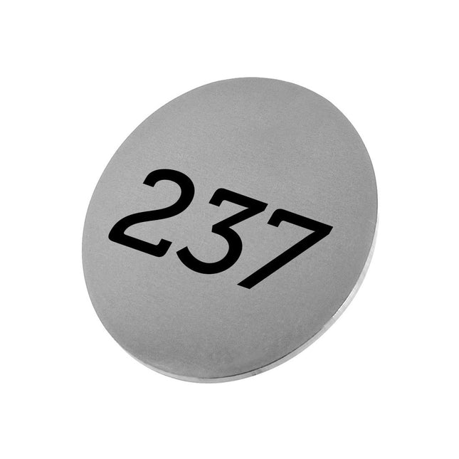 Plaquette inox numérotée - par pièce