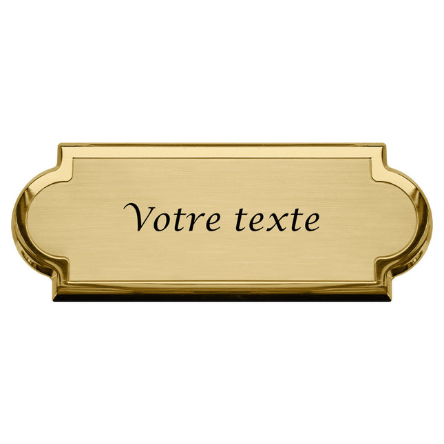 Plaque de porte personnalisée Velinia - laiton